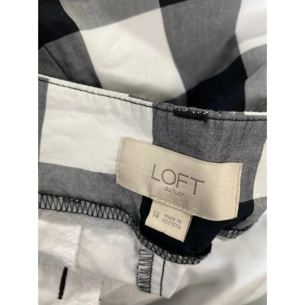 Loft Black and White Checkered 4" Shorts - Picture 5 of 5